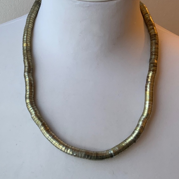 Vintage brutalist maleable metallic necklace/bracelet - Picture 4 of 5